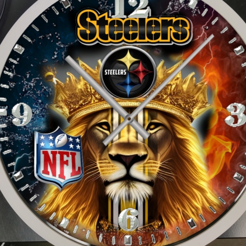 COPY - Pittsburgh Steelers lion clock